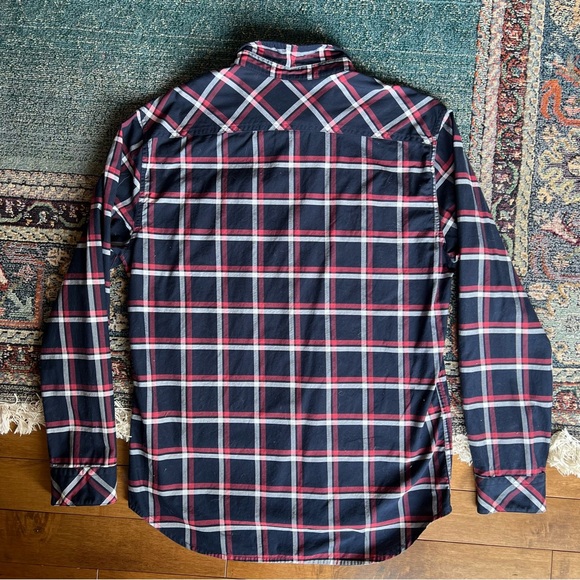 ✨3/15$ blue and red plaided shirt Quiksilver - Picture 5 of 5